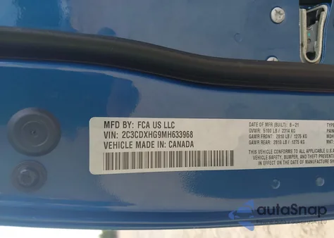 2021 Dodge Charger Gt Rwd from USA, damaged, VIN 2C3CDXHG9MH633968